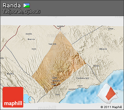 Satellite 3D Map of Randa, shaded relief outside