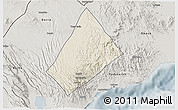 Shaded Relief 3D Map of Randa, semi-desaturated