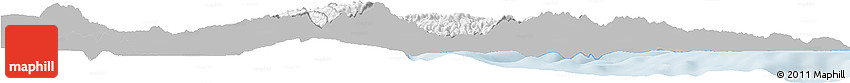 Gray Horizon Map of Randa, single color outside