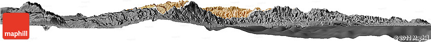Satellite Horizon Map of Randa, darken, desaturated
