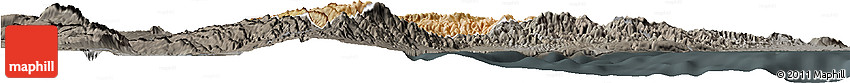 Satellite Horizon Map of Randa, darken, semi-desaturated