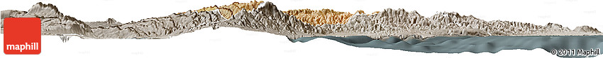 Satellite Horizon Map of Randa, semi-desaturated