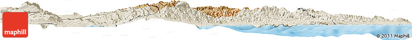 Satellite Horizon Map of Randa, shaded relief outside