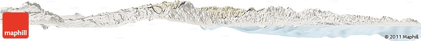 Shaded Relief Horizon Map of Randa, lighten