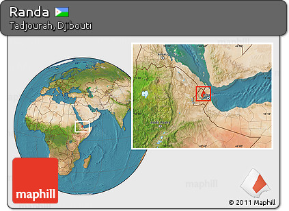 Satellite Location Map of Randa, within the entire country