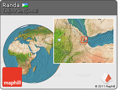 Satellite Location Map of Randa, within the entire country
