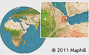 Satellite Location Map of Randa, within the entire country