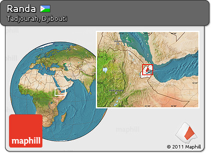 Satellite Location Map of Randa, highlighted country