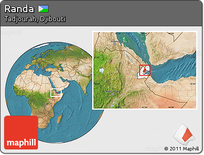 Satellite Location Map of Randa, highlighted country