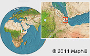 Satellite Location Map of Randa, highlighted parent region