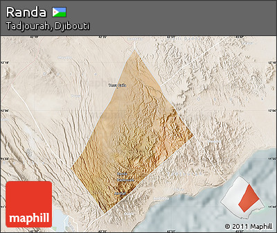 Satellite Map of Randa, lighten