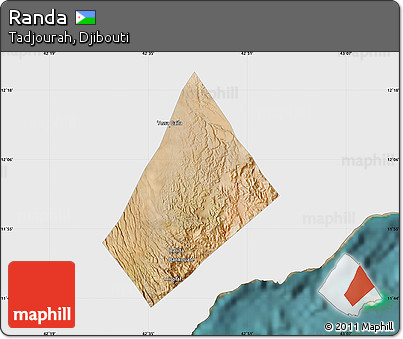 Satellite Map of Randa, single color outside