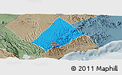 Political Panoramic Map of Randa, semi-desaturated