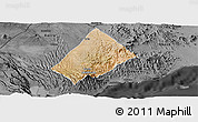 Satellite Panoramic Map of Randa, darken, desaturated