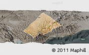 Satellite Panoramic Map of Randa, darken, semi-desaturated