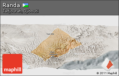 Satellite Panoramic Map of Randa, lighten, semi-desaturated