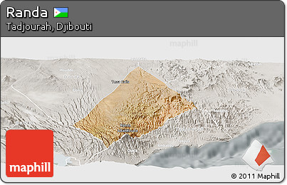 Satellite Panoramic Map of Randa, lighten, semi-desaturated