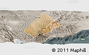 Satellite Panoramic Map of Randa, semi-desaturated