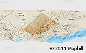Satellite Panoramic Map of Randa, shaded relief outside