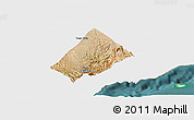 Satellite Panoramic Map of Randa, single color outside