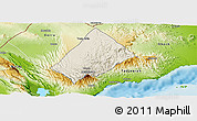 Shaded Relief Panoramic Map of Randa, physical outside