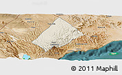 Shaded Relief Panoramic Map of Randa, satellite outside