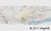Shaded Relief Panoramic Map of Randa, semi-desaturated
