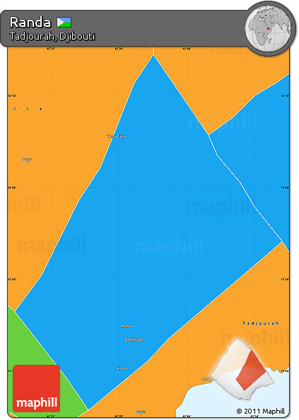 Political Simple Map of Randa