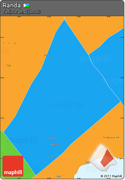 Political Simple Map of Randa