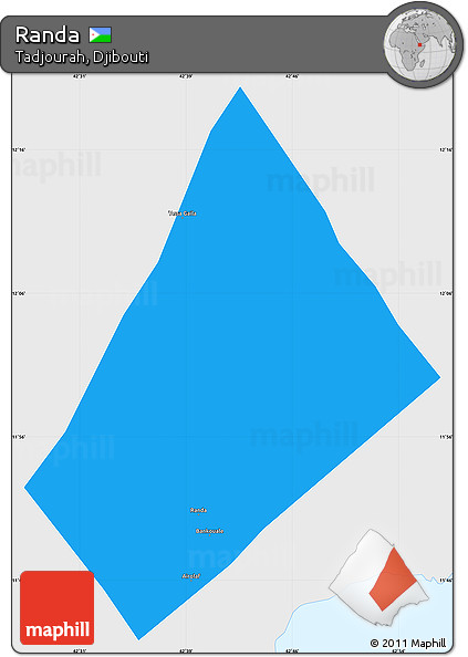 Political Simple Map of Randa, single color outside