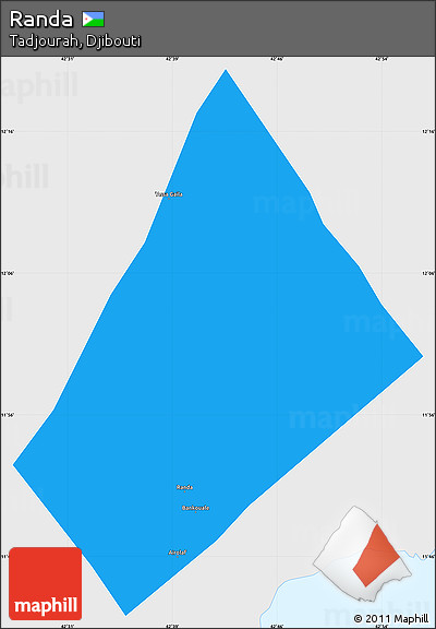Political Simple Map of Randa, single color outside