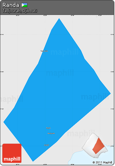Political Simple Map of Randa, single color outside