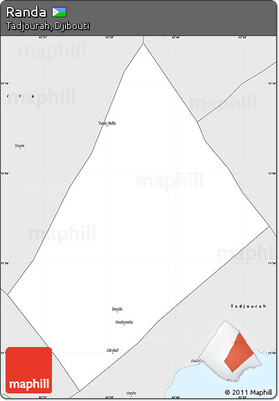 Silver Style Simple Map of Randa