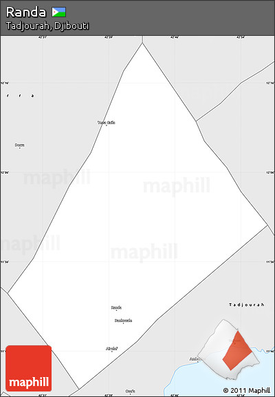 Silver Style Simple Map of Randa