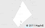 Silver Style Simple Map of Randa, single color outside