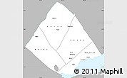 Gray Simple Map of Tadjourah, single color outside