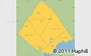 Savanna Style Simple Map of Tadjourah, single color outside