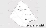 Silver Style Simple Map of Tadjourah, cropped outside