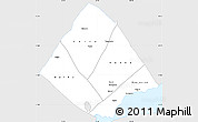 Silver Style Simple Map of Tadjourah, single color outside