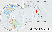 Political Location Map of Dominica, lighten