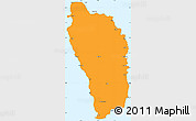 Political Shades Simple Map of Dominica