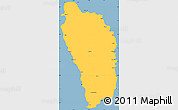 Savanna Style Simple Map of Dominica