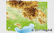 Physical 3D Map of Azua