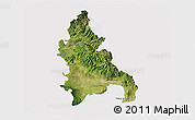 Satellite 3D Map of Azua, cropped outside