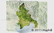 Satellite 3D Map of Azua, lighten