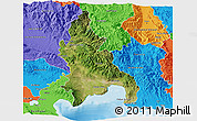 Satellite 3D Map of Azua, political outside