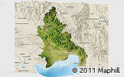 Satellite 3D Map of Azua, shaded relief outside
