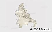 Shaded Relief 3D Map of Azua, cropped outside