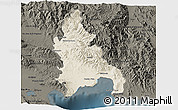 Shaded Relief 3D Map of Azua, darken