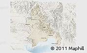 Shaded Relief 3D Map of Azua, lighten